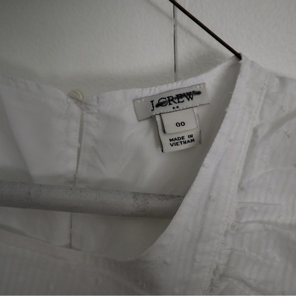 J. Crew white ruffled Swiss dot top - Picture 2 of 5